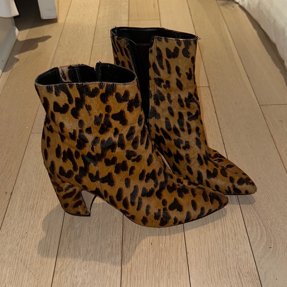 Sam Edelman Leopard Print Ankle Boots